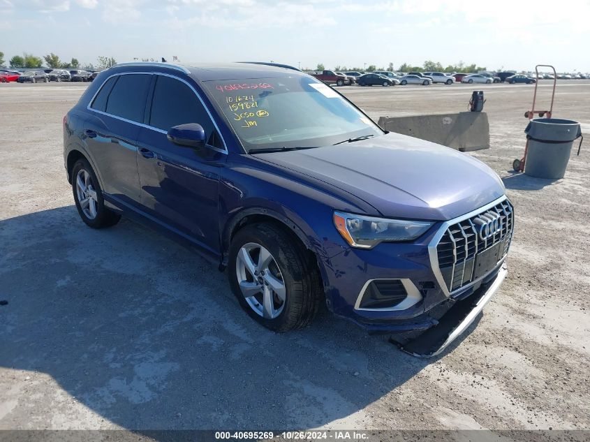 2021 Audi Q3 Premium 40 Tfsi Quattro Tiptronic VIN: WA1AUCF32M1066149 Lot: 40695269