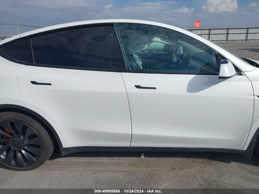 2021 Tesla Model Y Performance Dual Motor All-Wheel Drive VIN: 5YJYGDEF8MF303912 Lot: 40695686