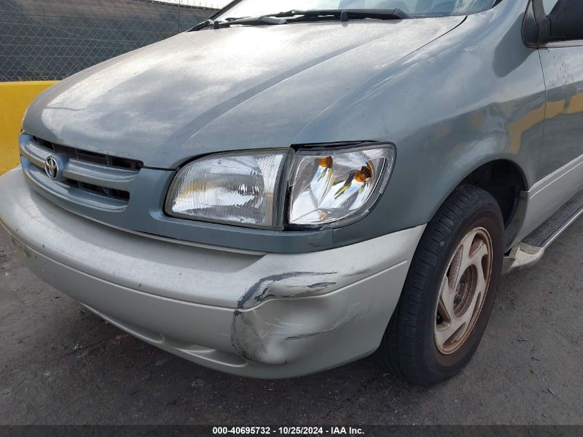 2000 Toyota Sienna Xle VIN: 4T3ZF13C7YU222463 Lot: 40695732