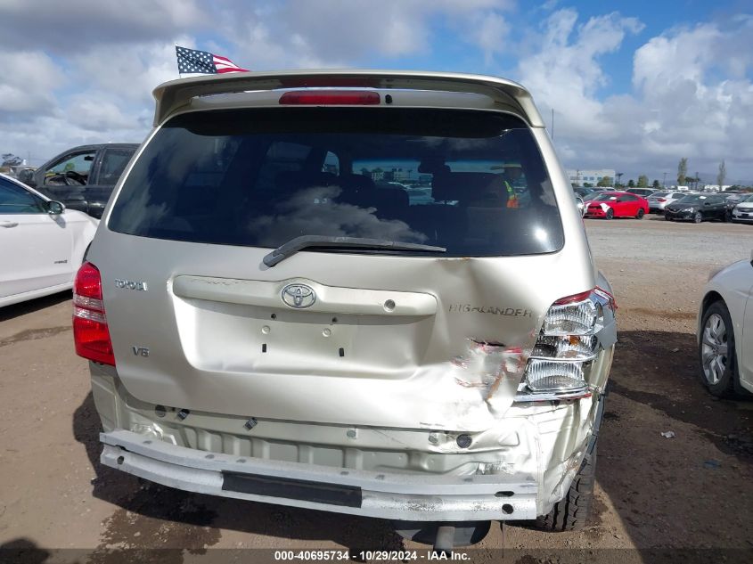 2001 Toyota Highlander V6 VIN: JTEGF21AX10015330 Lot: 40695734