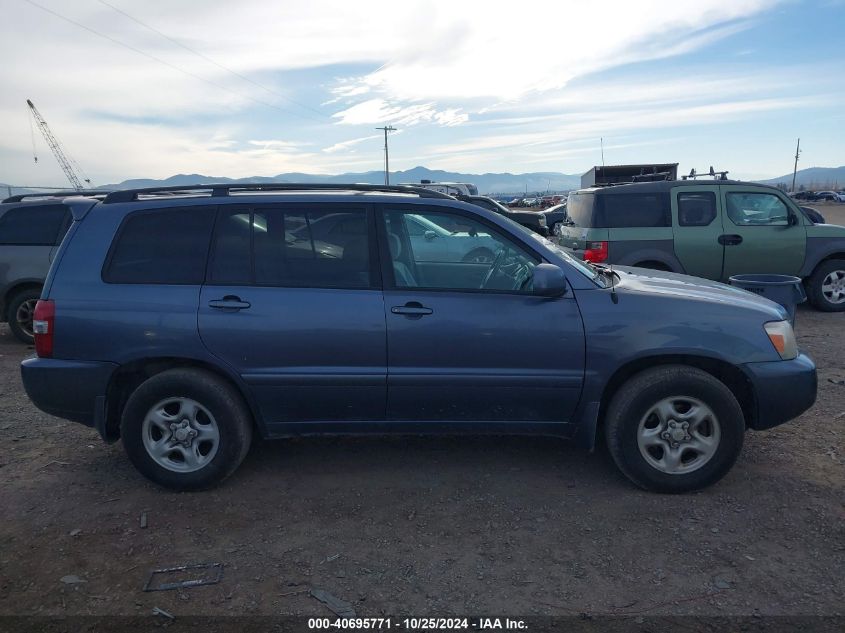 2007 Toyota Highlander V6 VIN: JTEHP21A870201619 Lot: 40695771