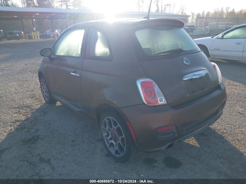 VIN 3C3CFFBR8DT536394 2013 FIAT 500 no.3