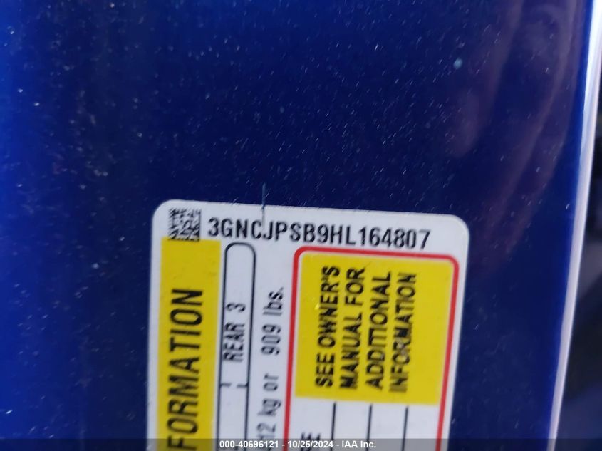 2017 CHEVROLET TRAX LT - 3GNCJPSB9HL164807