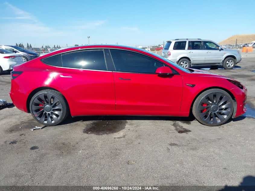 2021 Tesla Model 3 Performance Dual Motor All-Wheel Drive VIN: 5YJ3E1EC7MF001631 Lot: 40696260