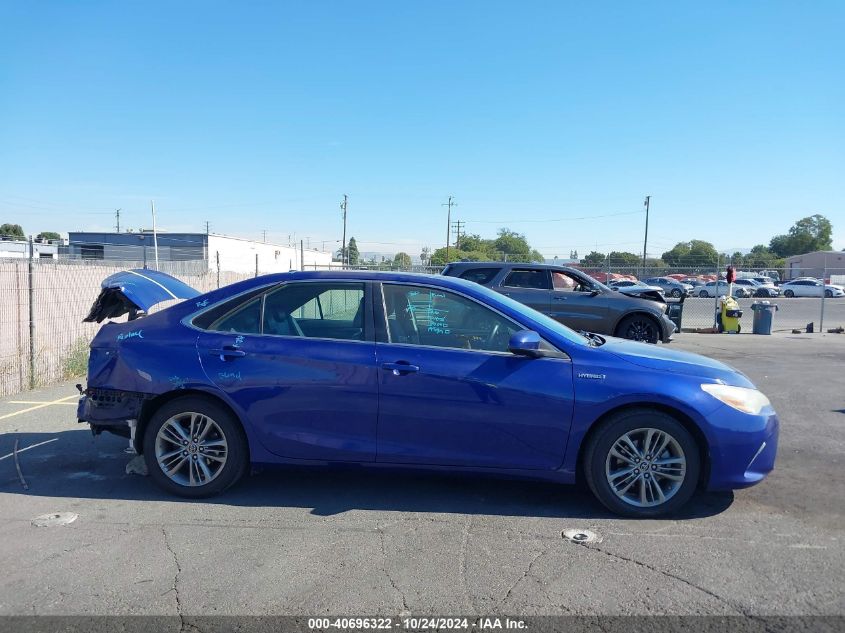 2015 Toyota Camry Hybrid Se VIN: 4T1BD1FK3FU142447 Lot: 40696322