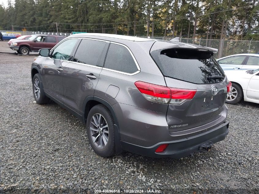 2019 Toyota Highlander Xle VIN: 5TDJZRFH3KS588603 Lot: 40696516