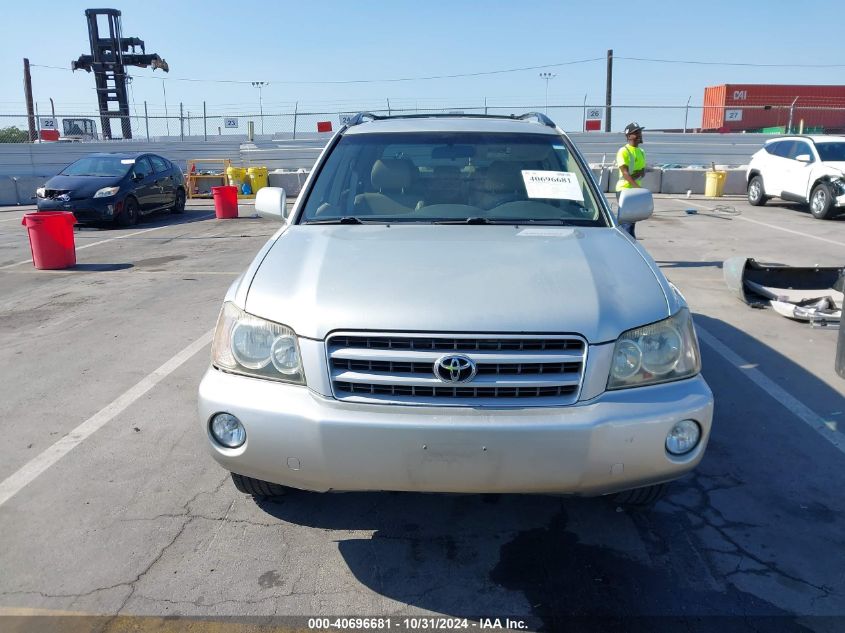 2003 Toyota Highlander Limited V6 VIN: JTEGF21AX30117116 Lot: 40696681