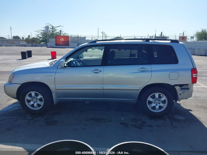 2003 Toyota Highlander Limited V6 VIN: JTEGF21AX30117116 Lot: 40696681