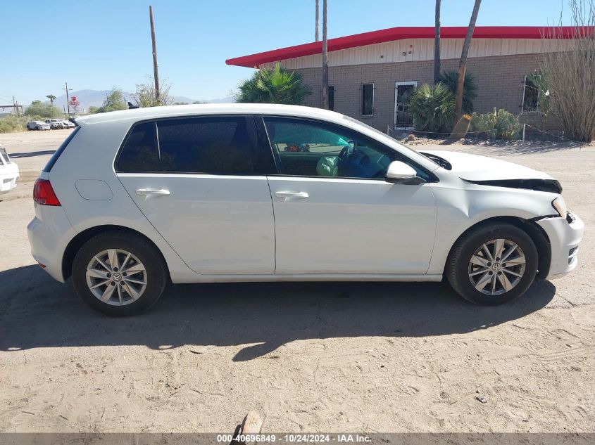 2016 Volkswagen Golf Tsi S 4-Door VIN: 3VW117AU7GM062088 Lot: 40696849