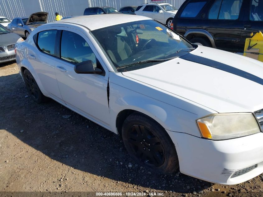 2012 Dodge Avenger Se VIN: 1C3CDZAB7CN325052 Lot: 40696886