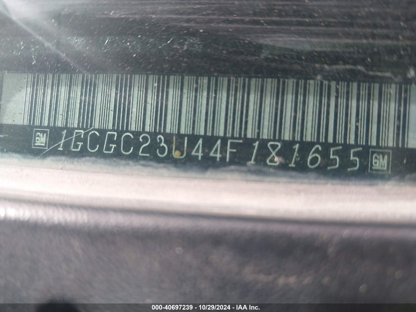 2004 Chevrolet Silverado 2500 Ls VIN: 1GCGC23U44F181655 Lot: 40697239