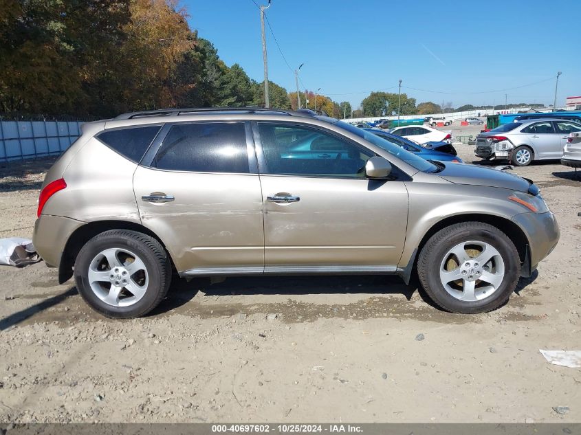 2005 Nissan Murano Sl VIN: JN8AZ08T55W328029 Lot: 40697602