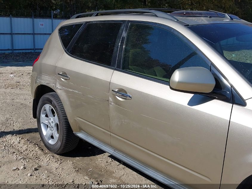 2005 Nissan Murano Sl VIN: JN8AZ08T55W328029 Lot: 40697602