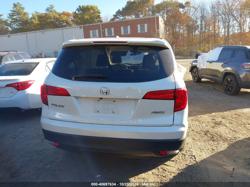 2016 Honda Pilot Ex VIN: 5FNYF6H43GB044212 Lot: 40697634