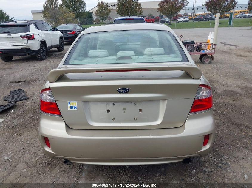 2008 Subaru Legacy 2.5I VIN: 4S3BL616287208633 Lot: 40697817