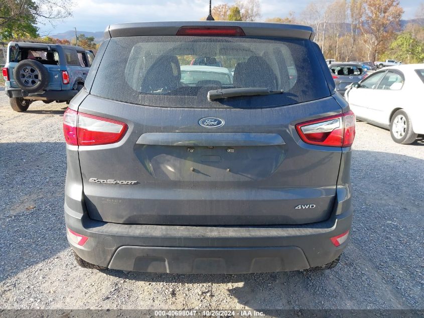 2019 Ford Ecosport S VIN: MAJ6S3FL2KC286478 Lot: 40698047