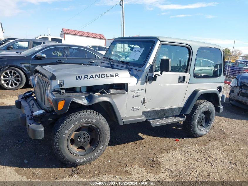 2000 Jeep Wrangler Sport VIN: 1J4FA49S2YP711859 Lot: 40698383