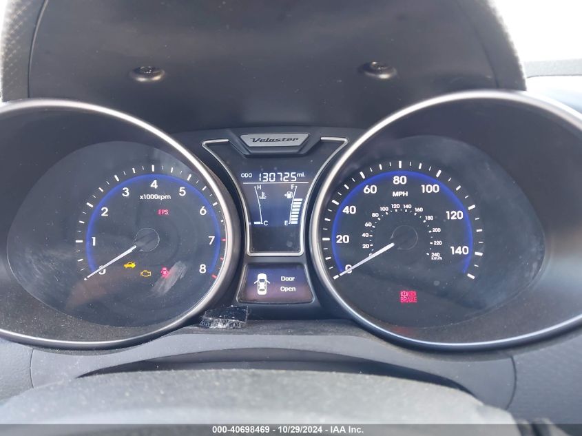 2013 Hyundai Veloster Turbo W/Black VIN: KMHTC6AE3DU153791 Lot: 40698469