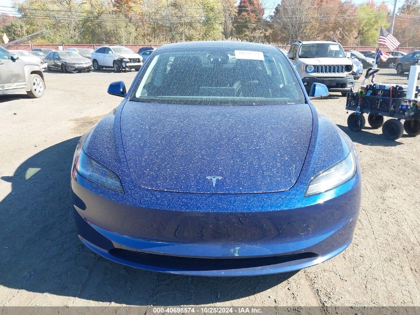 2024 Tesla Model 3 Long Range Dual Motor All-Wheel Drive VIN: 5YJ3E1EB1RF813148 Lot: 40698574