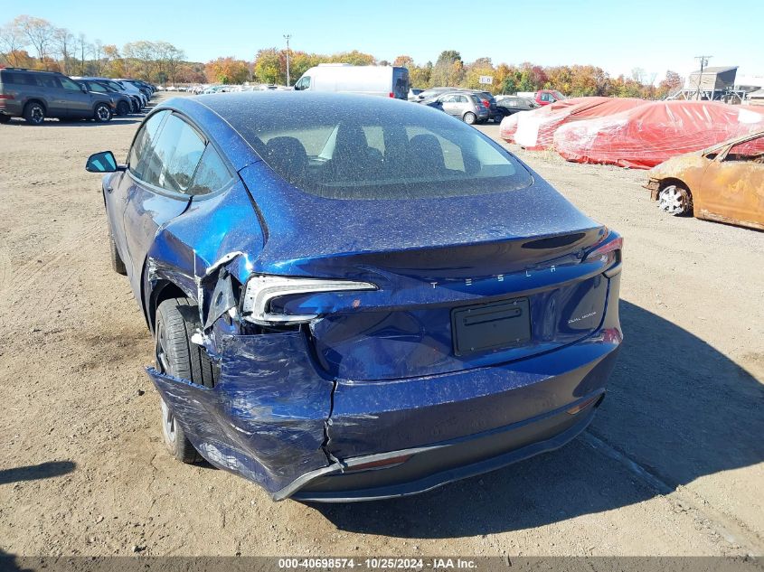 2024 Tesla Model 3 Long Range Dual Motor All-Wheel Drive VIN: 5YJ3E1EB1RF813148 Lot: 40698574