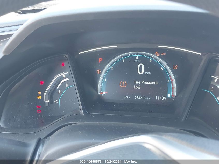 2019 Honda Civic Lx VIN: 2HGFC2F60KH587308 Lot: 40698578