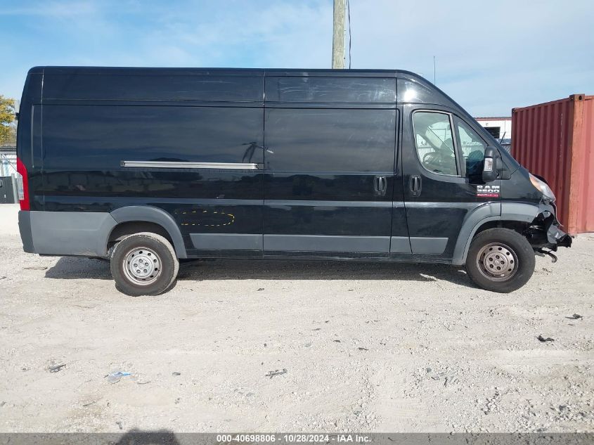 2018 Ram Promaster 3500 Cargo Van High Roof 159 Wb Ext VIN: 3C6URVJG9JE160071 Lot: 40698806