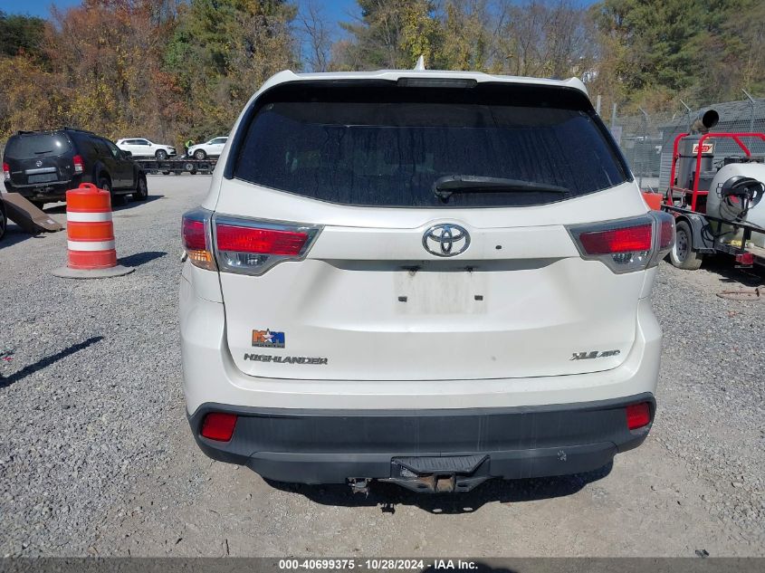 2014 Toyota Highlander Xle V6 VIN: 5TDJKRFH3ES029674 Lot: 40699375