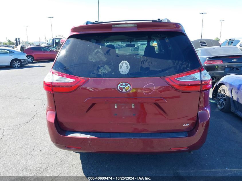 2017 Toyota Sienna Le 8 Passenger VIN: 5TDKZ3DC8HS786756 Lot: 40699474