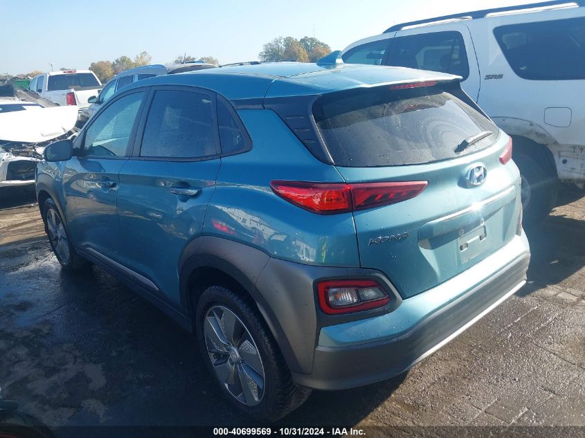 2019 Hyundai Kona Ev Limited VIN: KM8K33AG6KU024968 Lot: 40699569