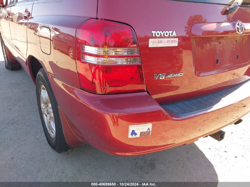 2002 Toyota Highlander V6 VIN: JTEHF21A720052437 Lot: 40699650