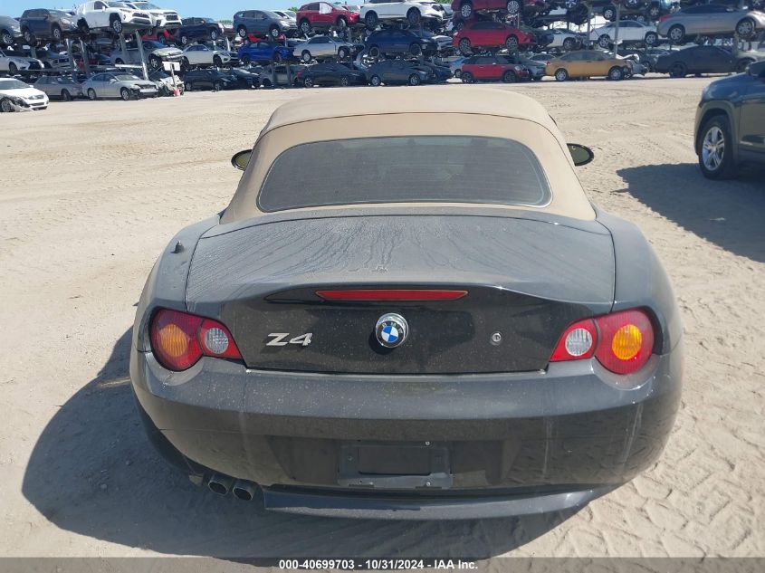 2004 BMW Z4 2.5I VIN: 4USBT33554LS52978 Lot: 40699703