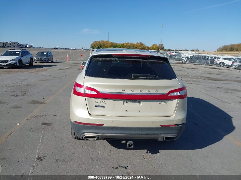 2016 Lincoln Mkx Reserve VIN: 2LMPJ8LR6GBL40265 Lot: 40699799