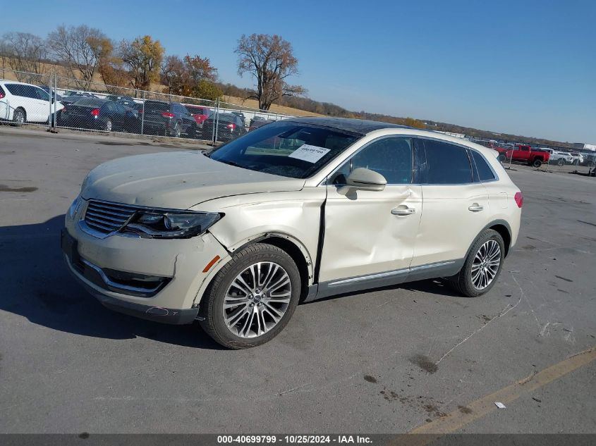 2016 Lincoln Mkx Reserve VIN: 2LMPJ8LR6GBL40265 Lot: 40699799