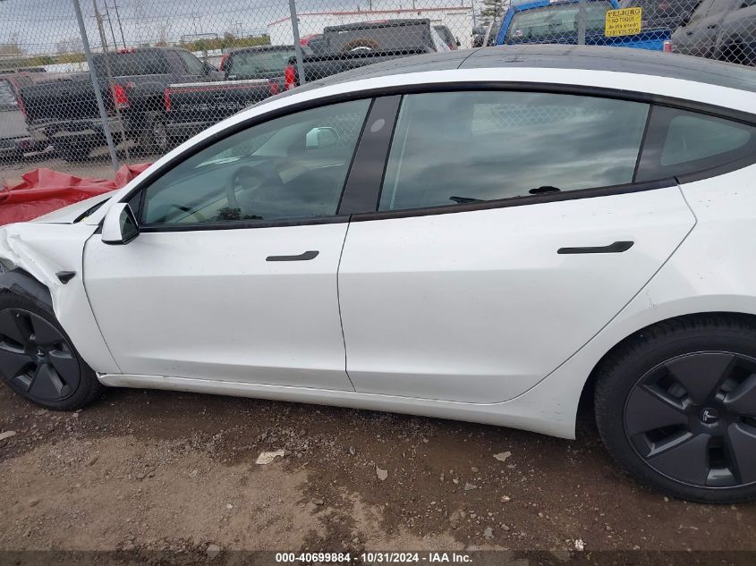 2021 Tesla Model 3 Standard Range Plus Rear-Wheel Drive VIN: 5YJ3E1EA4MF015856 Lot: 40699884