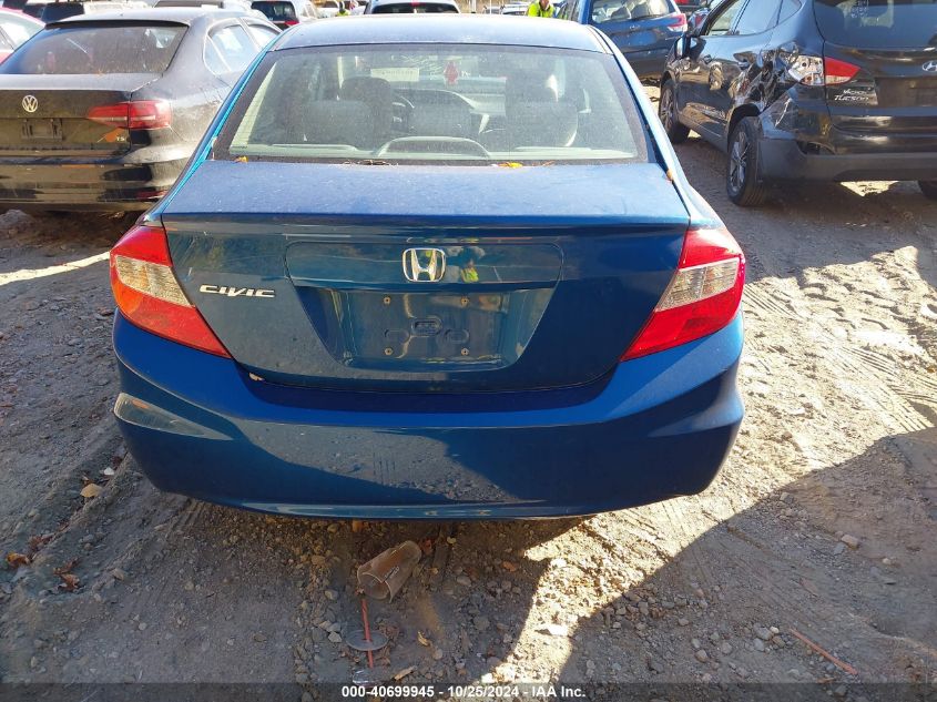 2012 Honda Civic Sdn Lx VIN: 2HGFB2F52CH529194 Lot: 40699945