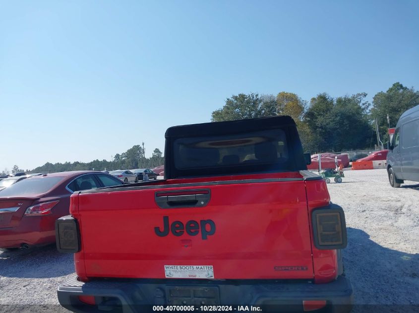 2020 Jeep Gladiator Sport S 4X4 VIN: 1C6HJTAG9LL130723 Lot: 40700005