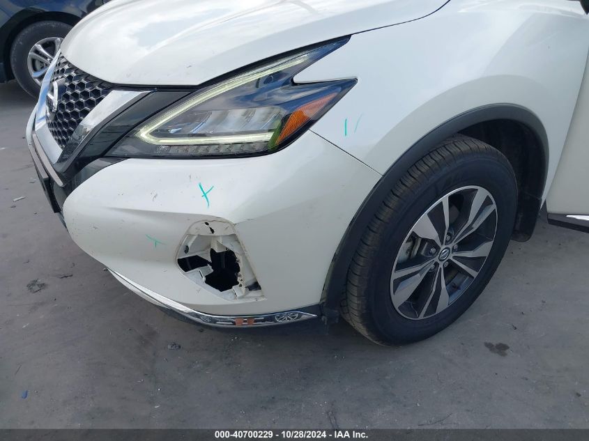 2022 Nissan Murano Sv Fwd VIN: 5N1AZ2BJ8NC120061 Lot: 40700229