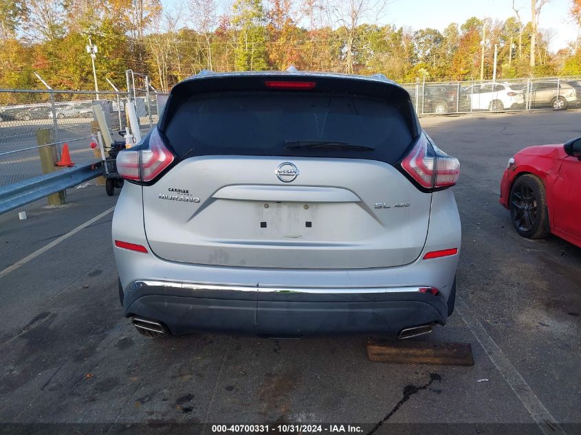 2015 Nissan Murano Sl VIN: 5N1A22MH2FN247792 Lot: 40700331