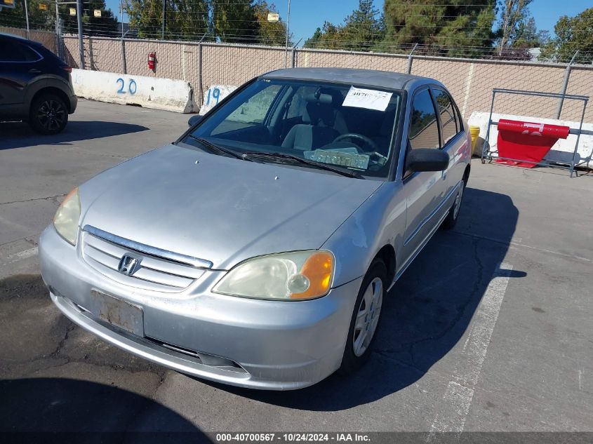 2003 Honda Civic Lx VIN: 2HGES16503H526705 Lot: 40700567