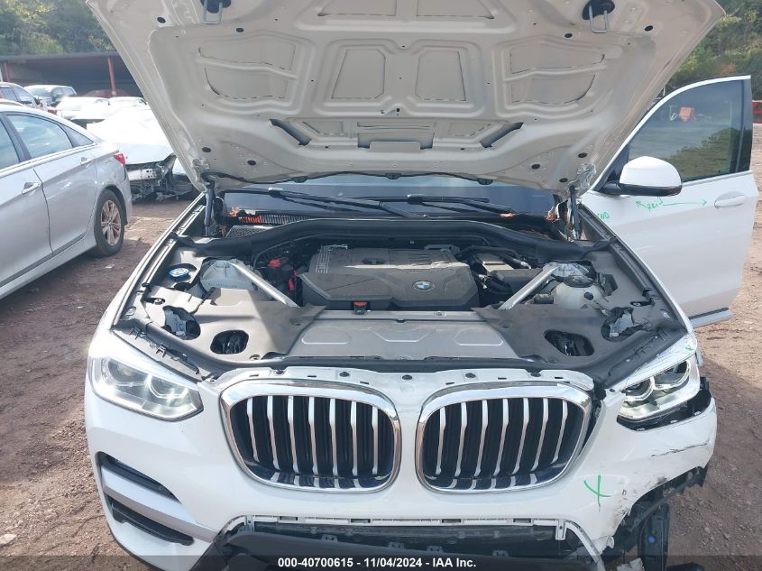 2021 BMW X3 Sdrive30I VIN: 5UXTY3C01M9H17478 Lot: 40700615