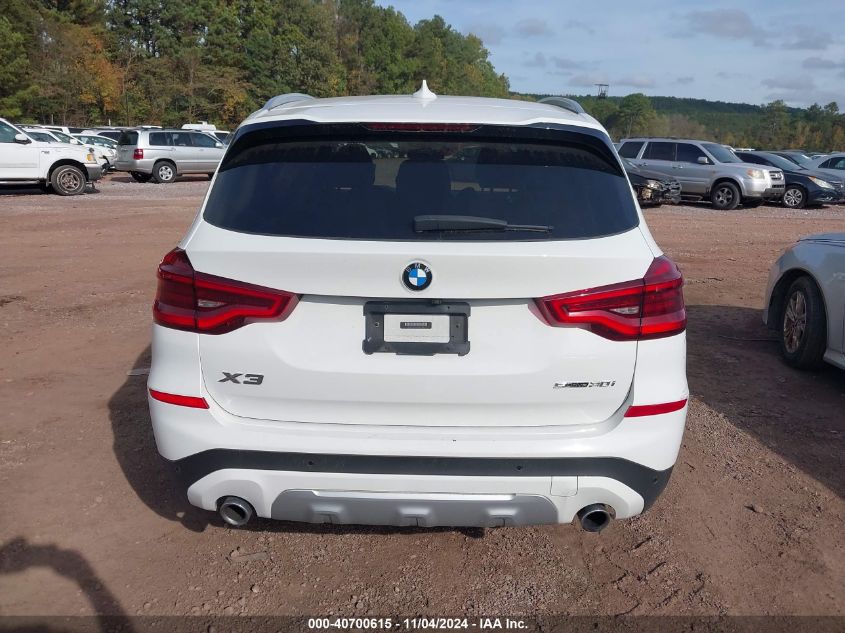 2021 BMW X3 Sdrive30I VIN: 5UXTY3C01M9H17478 Lot: 40700615