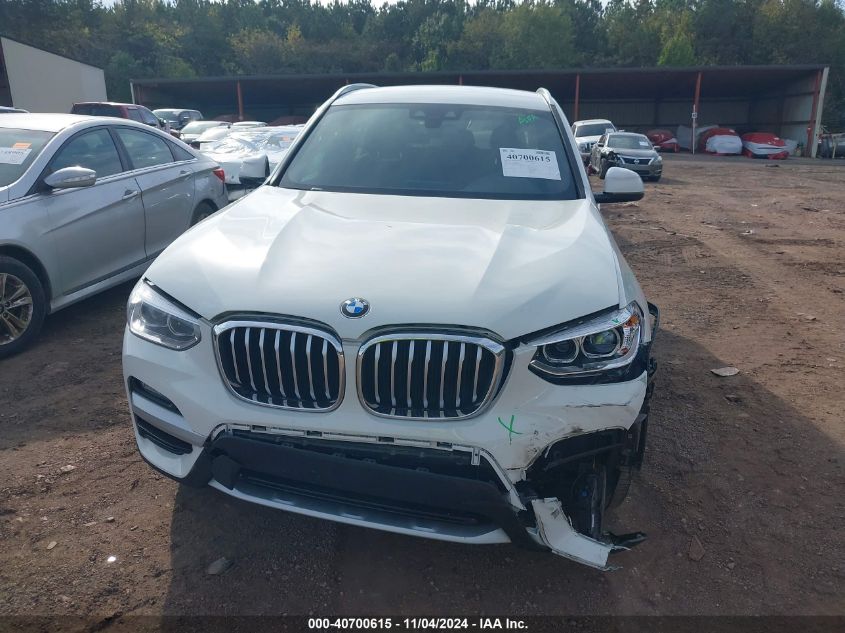 2021 BMW X3 Sdrive30I VIN: 5UXTY3C01M9H17478 Lot: 40700615