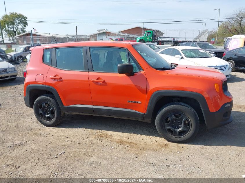 2016 Jeep Renegade Sport VIN: ZACCJBAT3GPC86235 Lot: 40700636