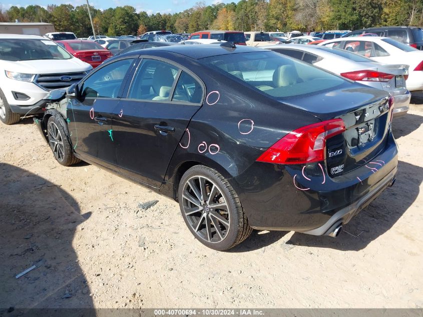 2018 Volvo S60 T5 Dynamic VIN: YV140MTL6J2462450 Lot: 40700694