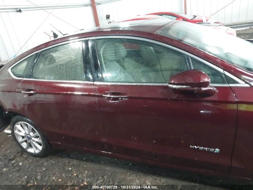 2017 Ford Fusion Hybrid Se VIN: 3FA6P0LU3HR121823 Lot: 40700729