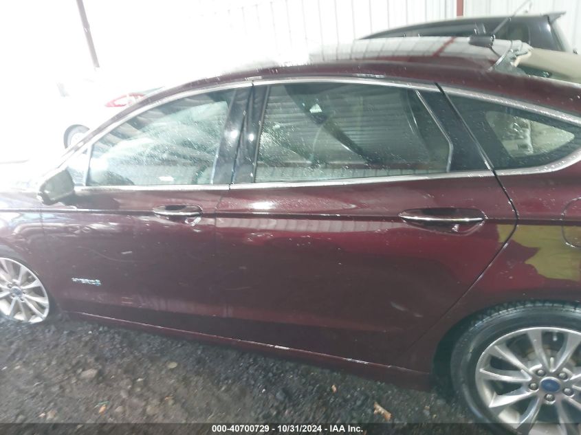 2017 Ford Fusion Hybrid Se VIN: 3FA6P0LU3HR121823 Lot: 40700729