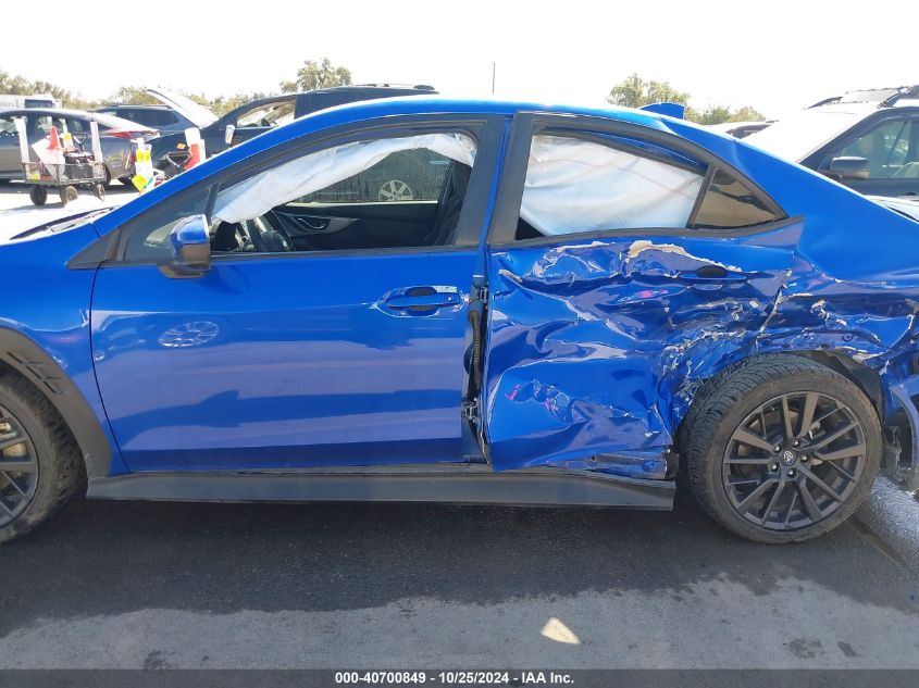 2022 SUBARU WRX VIN: JF1VBAF61N9007775