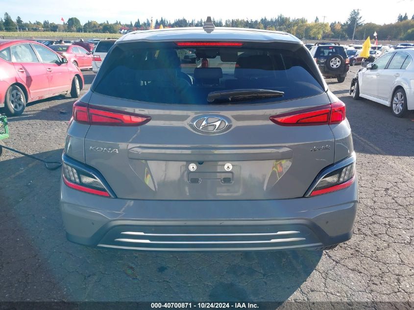 2022 Hyundai Kona Electric Limited VIN: KM8K53AG2NU155295 Lot: 40700871