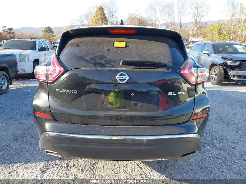 2018 Nissan Murano Sl VIN: 5N1AZ2MH7JN120870 Lot: 40700875