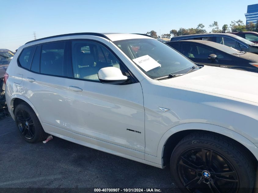 2014 BMW X3 xDrive35I VIN: 5UXWX7C55E0E77117 Lot: 40700907